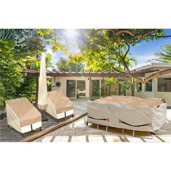 Porch Shield Patio Table Cover - Waterproof Outdoor Dining Table and Chairs - Picture 2 of 7